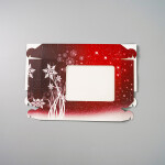 Cake star vánoční krabice "vločka" červená malá s laminací 25x15x5cm