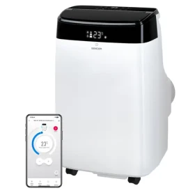 SENCOR AC MT9040C bílá / mobilní klimatizace / 1220W / 9000 BTU / chlazení / odvlhčování / ventilátor / smart WiFi (8590669361861)