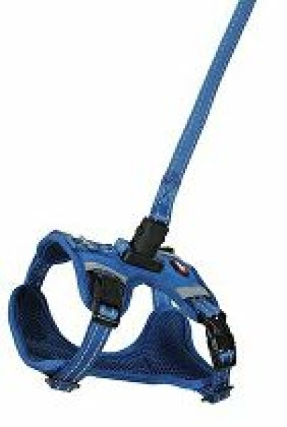 Postroj pes s vodítkem 2m CLIP&GO modrá L Zolux