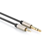Ugreen AV127 10630 audio TRS kabel 5 m - šedá / mini jack 3,5 mm / jack 6,35 mm (UGR548GRY)