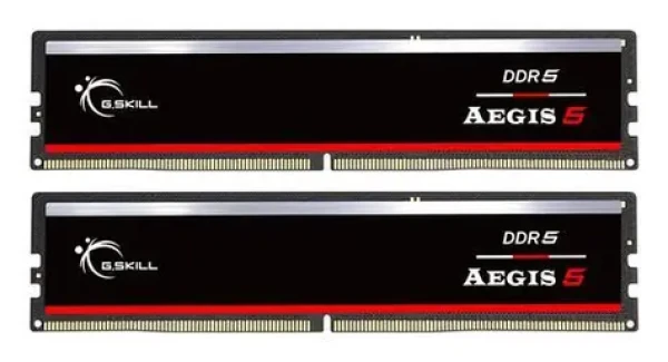 G.Skill Aegis 5 černá 64GB (2x 32GB) 5200 MHz / DDR5 / PC5-41600 / CL40-40-40-83 / DIMM / 1.1V / XMP 3.0 / EXPO (F5-5200J4040A32GX2-IS)