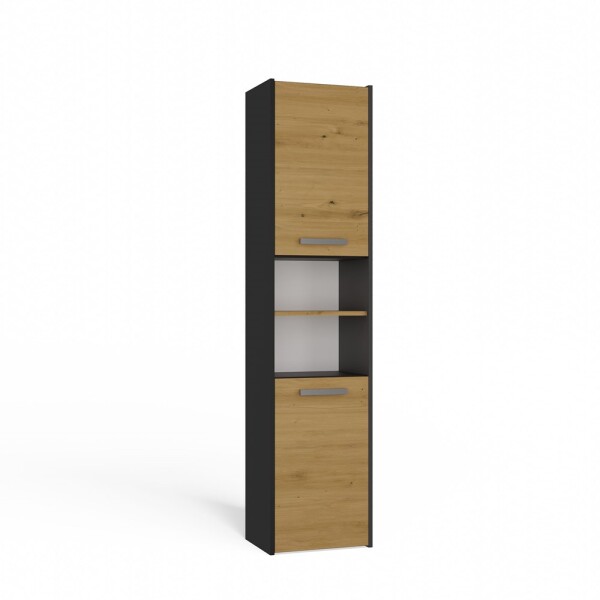 FRONTI Koupelnová skříňka S40 Antracit + dub artisan