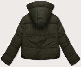 Krátká dámská zimní péřová bunda v army barvě J Style (16M9188-136) odstíny zelené S (36)