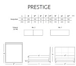 Materasso Čalouněná postel PRESTIGE boxspring ROZMĚR: 2x (100x200) cm - boxspring,šedá