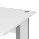 Kancelářský stůl Prima 80400/71 bílý/stříbrné nohy
