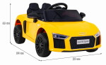 Mamido Dětské elektrické autíčko Audi R8 Spyder žluté