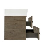 Koupelnová skříňka s umyvadlem a černou úchytkou SAT Cube Way 60x53x46 cm dub Wellington mat CUBE46C602DWSATCWL CUBE46C602DWSATCWL