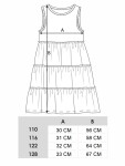 Yoclub Letní dívčí šaty bez rukávů UDK-0009G-A100 Vícebarevné
