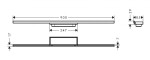 HANSGROHE - RainDrain Minimalistic Sprchový žlab 90 cm, s roštem pro vložení dlažby 56221000