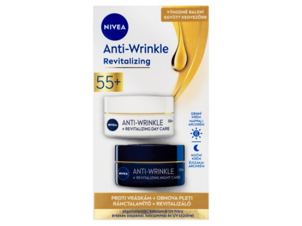 Nivea Obnovující denní a noční krém proti vráskám 55+ 2 x 50ml