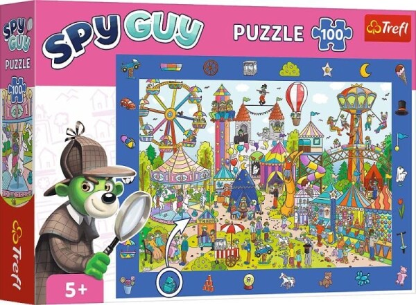 Puzzle s hledáním obrázků Spy Guy: Zábavní park/100 dílků