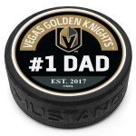 Mustang Puk Vegas Golden Knights NHL #1 Dad Textured Puck
