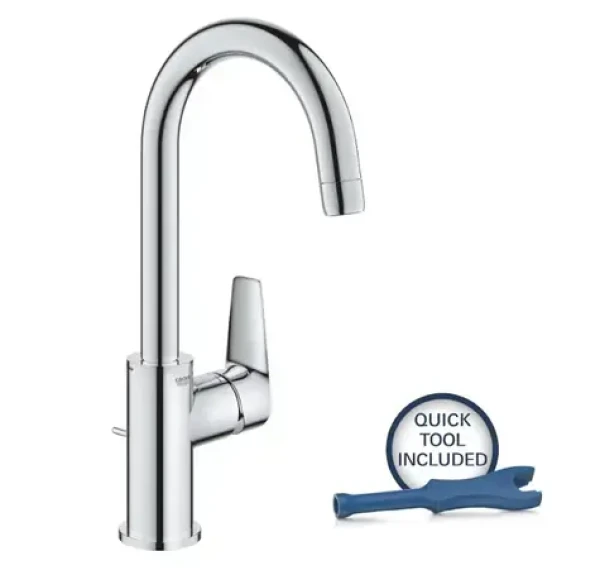 Grohe Start Edge - Umyvadlová baterie s otočným výtokem a výpustí chrom (24201001)