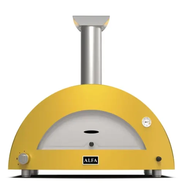 Alfa Forni Moderno 3 žlutá / Pec na pizzu / 500°C / 80 x 50 / na LPG a dřevo (FXMD-3P-GGIA)