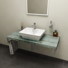 SAPHO - AVICE deska pod umyvadlo 90x50cm, tl.5cm, aquamarine AV096