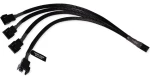 Alphacool Y-Splitter černá / Rozbočovací kabel / 4-pin PWM na 4x 4-pin / 30 cm (18683)