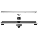 CERANO - Sprchový odtokový žlab, sifon otočný 360° - design 2v1 - nerez - DN40 - 94 CER-8050BD6978