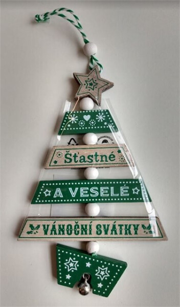 Vánoční ozdoba - Šťastné a veselé - Albi