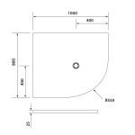 POLYSAN - FLEXIA vanička z litého mramoru čtvrtkruh, s možností úpravy rozměru, 100x80cm, R550, levá 91241