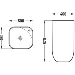 MEXEN - Irma volně stojící umyvadlo 50 x 46, černá mat 26145170