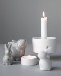 Storefactory Porcelánový svícen LIAVED White, bílá barva, porcelán