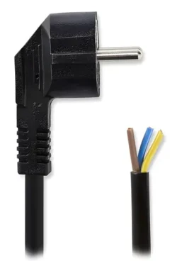 Nedis napájecí kabel černá / Napájecí kabel / Typ F úhlový - přímý / poniklovaný / 1,8 m (CEGL11918BK)