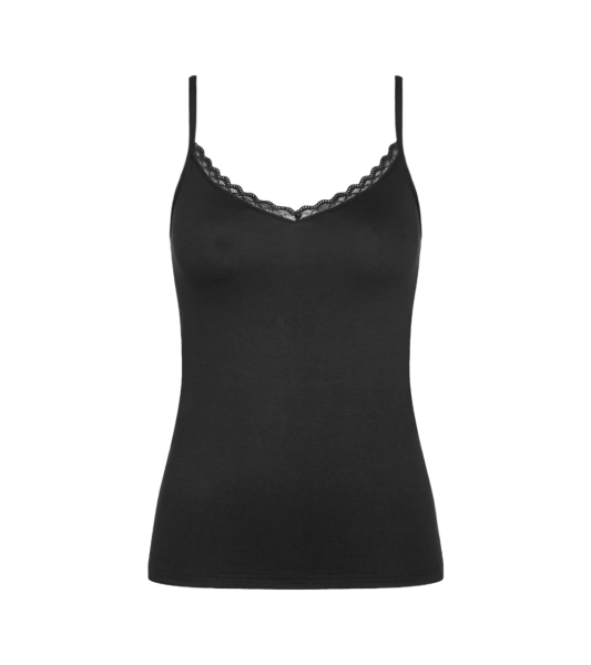 Dámské tílko Feel Of Cotton Spaghetti Top BLACK -černé 0004 TRIUMPH BLACK