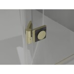 MEXEN/S - Lunar-F L skládací sprchové dveře levé 120, transparent, zlatá kartáčovaná 836SL-120-050-55-00-L
