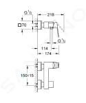 GROHE - Eurocube Sprchová baterie, kartáčovaný Hard Graphite 23145AL0