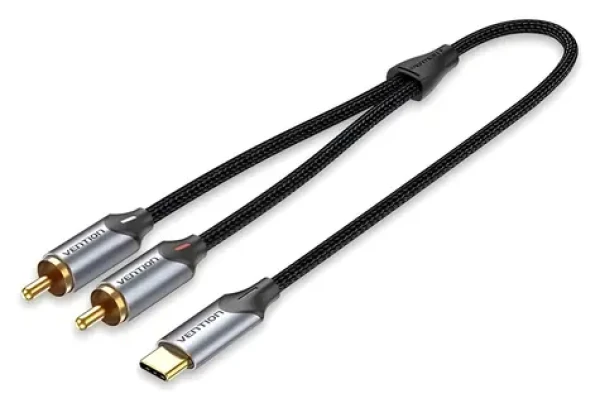 Vention USB-C - 2x RCA černá / Audio kabel / 2 m (BGUHH)
