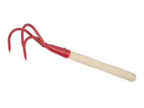 LEVIOR 61297 Drápek - kypřič zahradnický, 3 hroty, dřevěná násada 27cm