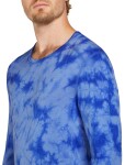 Pánské merino tričko s dlouhým rukávem ICEBREAKER Mens 200 Oasis LS Crewe Cloud Dye, Baja/Brilliant/Cd velikost: L