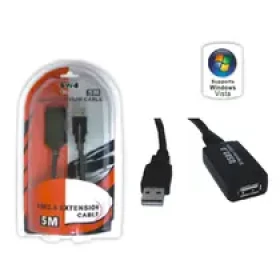 Wiretek Kabel USB2.0 A-A 5m prodlužovací, aktivní (A-M/A-F) (WBEE0)
