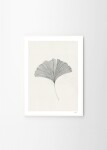 THE POSTER CLUB Autorský plakát Ginkgo Leaf by Ana Frois 30x40 cm, béžová barva, papír