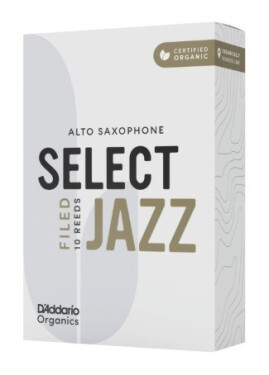 D'Addario ORSF10ASX4M Organic Select Jazz Filed Alto Saxophone Reeds 4 Medium - 10 Pack