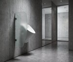 SAPHO - Dělící stěna mezi urinály 40x80 cm, mléčné sklo 2502-05