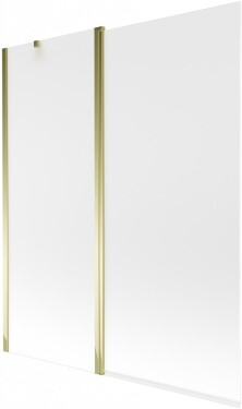 MEXEN - Flip vanová zástěna 1-křídlo 140x150 cm, dekor, zlato 894-140-101-50-30