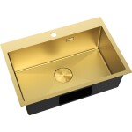 MEXEN - Solix ocelový dřez 1-bowl 650 x 450 mm, zlatá 6403651000-55
