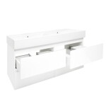 Koupelnová skříňka s umyvadlem SAT B-Way 119x50x45 cm bílá lesk BWAY2120WU2BI BWAY2120WU2BI
