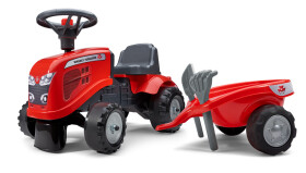 Odstrkovadlo traktor Massey Ferguson červené s volantem a va - Alltoys Falk