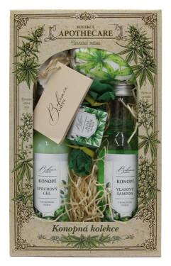 Kosmetická sada Apothecare Konopí (sprchový gel, šampon, mýdlo, koupelová sůl)