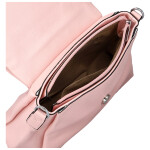 Stylová dámská koženková crossbody kabelka Kornelia, světle růžová