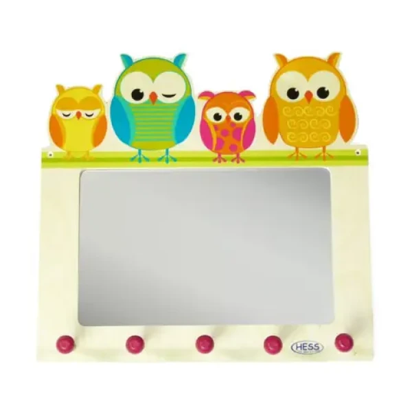 Hess Věšák se zrcadlem soví rodina (HS30502)