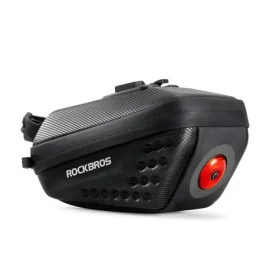 Rockbros C59 černá / Brašna pod sedlo / Tvrzená skořepina / LED světlo 250 mAh