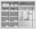 Šatní skříň Ska A6 XL Barva korpusu: Grafit, Rozměry: 150 cm, Dveře: Dub sonoma