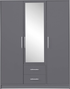 FRONTI Šatní skříň SMART II 150 se zrcadlem grafit 13631
