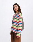Tričko Thinking MU Emily Multicolor Striped Long Sleeve T-Shirt STRIPES