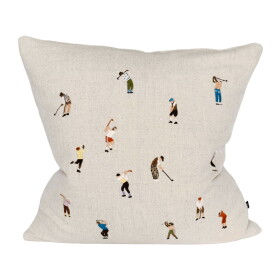 Fine Little Day Povlak na polštář Golfers 48 × 48 cm, béžová barva, textil