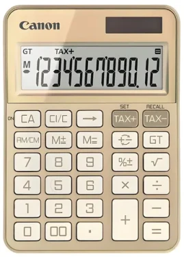 Canon KS-125KB-GD zlatá / Kalkulačka / 12 míst / solární a baterie LR44 (6818C002)