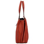 Trendová dámská kožená kabelka přes rameno Mora, červená